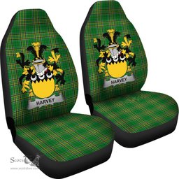 Irish Harvey or Hervey Coat of Arms Family Crest Ireland Car Seat Cover Irish National Tartan Irish County Car Seat Cover