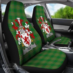 Irish Fox Coat of Arms Family Crest Ireland Car Seat Cover Irish National Tartan Irish County Car Seat Cover