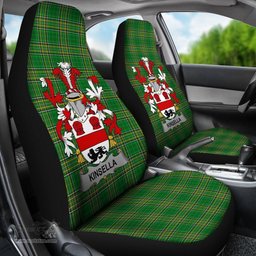 Irish Kinsella or Kinsellagh Coat of Arms Family Crest Ireland Car Seat Cover Irish National Tartan Irish County Car Seat Cover