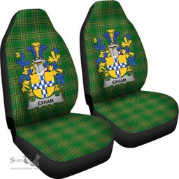 Irish Exham Coat of Arms Family Crest Ireland Car Seat Cover Irish National Tartan Irish County Car Seat Cover