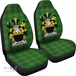 Irish Hogan or O'Hogan Coat of Arms Family Crest Ireland Car Seat Cover Irish National Tartan Irish County Car Seat Cover