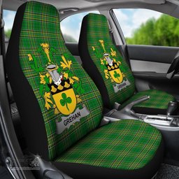 Irish Grehan or O'Greaghan Coat of Arms Family Crest Ireland Car Seat Cover Irish National Tartan Irish County Car Seat Cover