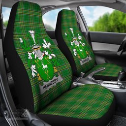 Irish Hennessy or O'Hennessy Coat of Arms Family Crest Ireland Car Seat Cover Irish National Tartan Irish County Car Seat Cover