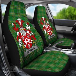 Irish Johnson Coat of Arms Family Crest Ireland Car Seat Cover Irish National Tartan Irish County Car Seat Cover