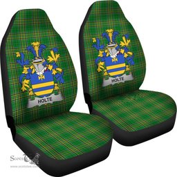 Irish Holte or Holt Coat of Arms Family Crest Ireland Car Seat Cover Irish National Tartan Irish County Car Seat Cover