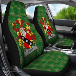 Irish Ivers Coat of Arms Family Crest Ireland Car Seat Cover Irish National Tartan Irish County Car Seat Cover