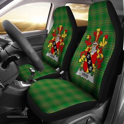 Irish Ivers Coat of Arms Family Crest Ireland Car Seat Cover Irish National Tartan Irish County Car Seat Cover