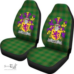 Irish Lacy or De Lacy Coat of Arms Family Crest Ireland Car Seat Cover Irish National Tartan Irish County Car Seat Cover