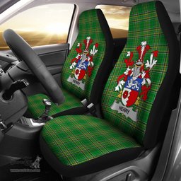 Irish Henry or O'Henry Coat of Arms Family Crest Ireland Car Seat Cover Irish National Tartan Irish County Car Seat Cover