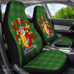 Irish George Coat of Arms Family Crest Ireland Car Seat Cover Irish National Tartan Irish County Car Seat Cover