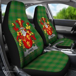 Irish Jones Coat of Arms Family Crest Ireland Car Seat Cover Irish National Tartan Irish County Car Seat Cover