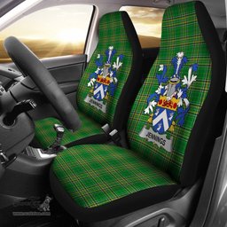 Irish Jennings or Jennyns Coat of Arms Family Crest Ireland Car Seat Cover Irish National Tartan Irish County Car Seat Cover