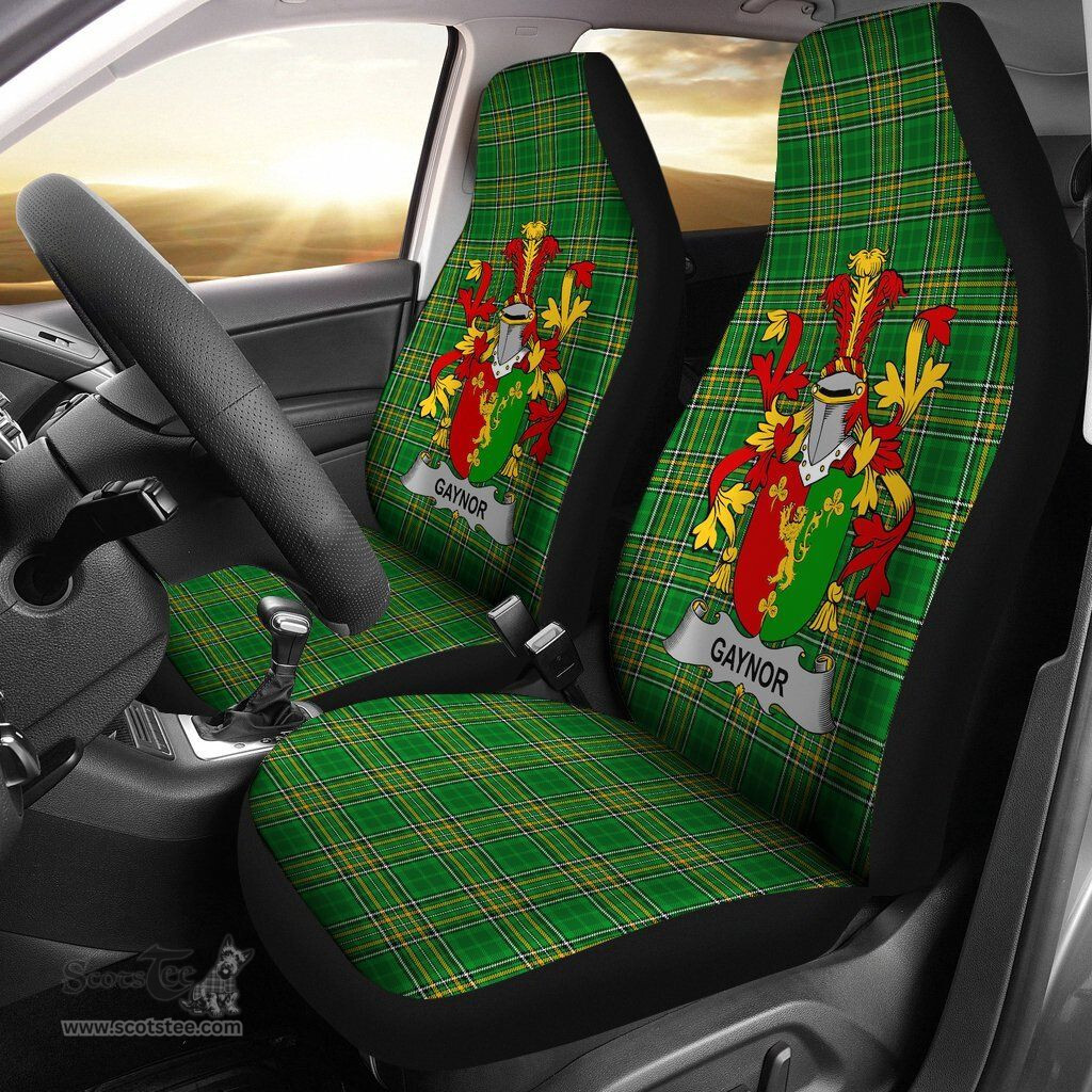 Irish Gaynor or McGaynor Coat of Arms Family Crest Ireland Car Seat Cover Irish National Tartan Irish County Car Seat Cover