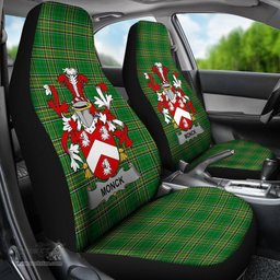 Irish Monck or Moncke Coat of Arms Family Crest Ireland Car Seat Cover Irish National Tartan Irish County Car Seat Cover