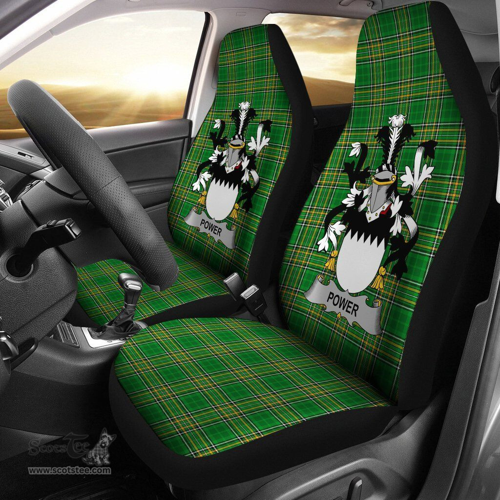 Irish Power Coat of Arms Family Crest Ireland Car Seat Cover Irish National Tartan Irish County Car Seat Cover