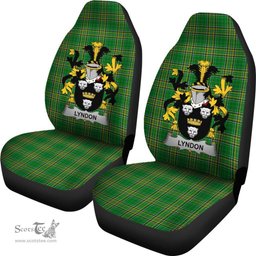 Irish Lyndon or Gindon Coat of Arms Family Crest Ireland Car Seat Cover Irish National Tartan Irish County Car Seat Cover