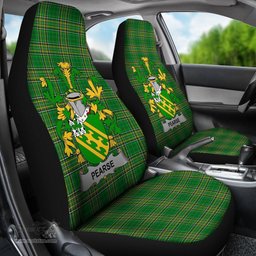 Irish Pearse Coat of Arms Family Crest Ireland Car Seat Cover Irish National Tartan Irish County Car Seat Cover