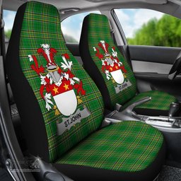 Irish St.John Coat of Arms Family Crest Ireland Car Seat Cover Irish National Tartan Irish County Car Seat Cover