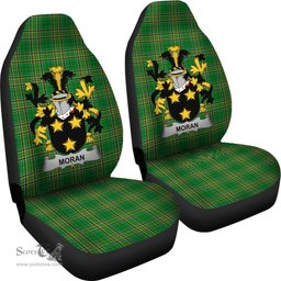 Irish Moran or O'Moran Coat of Arms Family Crest Ireland Car Seat Cover Irish National Tartan Irish County Car Seat Cover