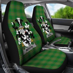 Irish Mervyn Coat of Arms Family Crest Ireland Car Seat Cover Irish National Tartan Irish County Car Seat Cover