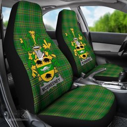 Irish McSweeney Coat of Arms Family Crest Ireland Car Seat Cover Irish National Tartan Irish County Car Seat Cover