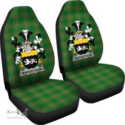 Irish Margetson Coat of Arms Family Crest Ireland Car Seat Cover Irish National Tartan Irish County Car Seat Cover