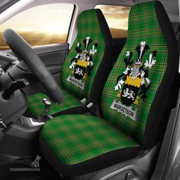 Irish Margetson Coat of Arms Family Crest Ireland Car Seat Cover Irish National Tartan Irish County Car Seat Cover