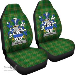 Irish Millerd Coat of Arms Family Crest Ireland Car Seat Cover Irish National Tartan Irish County Car Seat Cover