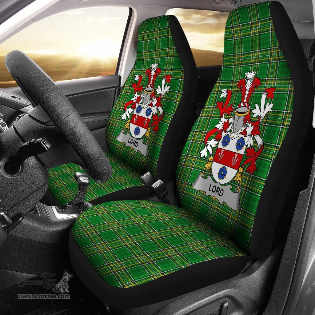 Irish Lord Coat of Arms Family Crest Ireland Car Seat Cover Irish National Tartan Irish County Car Seat Cover