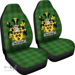 Irish Mortimer Coat of Arms Family Crest Ireland Car Seat Cover Irish National Tartan Irish County Car Seat Cover