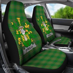 Irish Reilly or O'Reilly Coat of Arms Family Crest Ireland Car Seat Cover Irish National Tartan Irish County Car Seat Cover
