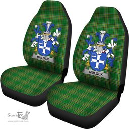 Irish Mulock or Mullock Coat of Arms Family Crest Ireland Car Seat Cover Irish National Tartan Irish County Car Seat Cover