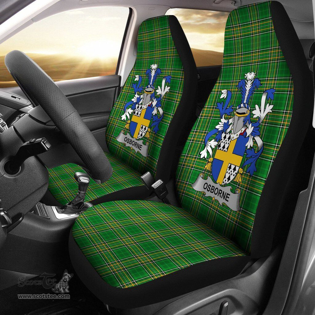 Irish Osborne Coat of Arms Family Crest Ireland Car Seat Cover Irish National Tartan Irish County Car Seat Cover