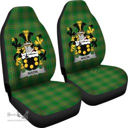 Irish Nixon Coat of Arms Family Crest Ireland Car Seat Cover Irish National Tartan Irish County Car Seat Cover