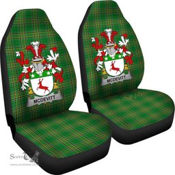 Irish McDevitt Coat of Arms Family Crest Ireland Car Seat Cover Irish National Tartan Irish County Car Seat Cover