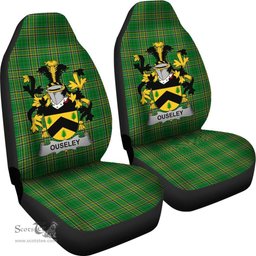Irish Ouseley Coat of Arms Family Crest Ireland Car Seat Cover Irish National Tartan Irish County Car Seat Cover