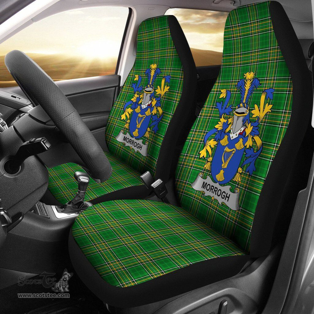 Irish Morrogh or Morrow Coat of Arms Family Crest Ireland Car Seat Cover Irish National Tartan Irish County Car Seat Cover