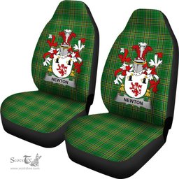 Irish Newton Coat of Arms Family Crest Ireland Car Seat Cover Irish National Tartan Irish County Car Seat Cover