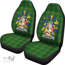 Irish Mahony or O'Mahoney Coat of Arms Family Crest Ireland Car Seat Cover Irish National Tartan Irish County Car Seat Cover