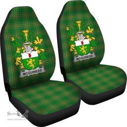 Irish McGuiness or McGenis Coat of Arms Family Crest Ireland Car Seat Cover Irish National Tartan Irish County Car Seat Cover