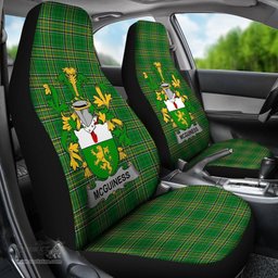 Irish McGuiness or McGenis Coat of Arms Family Crest Ireland Car Seat Cover Irish National Tartan Irish County Car Seat Cover