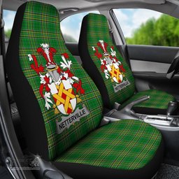 Irish Netterville or Netterfield Coat of Arms Family Crest Ireland Car Seat Cover Irish National Tartan Irish County Car Seat Cover