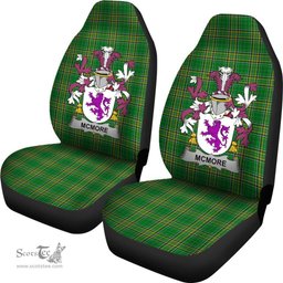 Irish McMore or More Coat of Arms Family Crest Ireland Car Seat Cover Irish National Tartan Irish County Car Seat Cover
