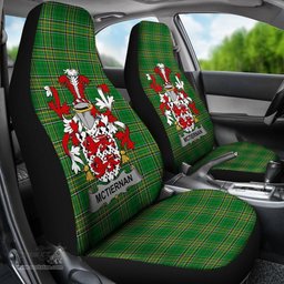 Irish McTiernan or Kiernan Coat of Arms Family Crest Ireland Car Seat Cover Irish National Tartan Irish County Car Seat Cover
