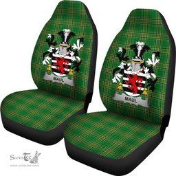 Irish Maul or Maule Coat of Arms Family Crest Ireland Car Seat Cover Irish National Tartan Irish County Car Seat Cover