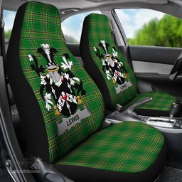 Irish Lewis Coat of Arms Family Crest Ireland Car Seat Cover Irish National Tartan Irish County Car Seat Cover