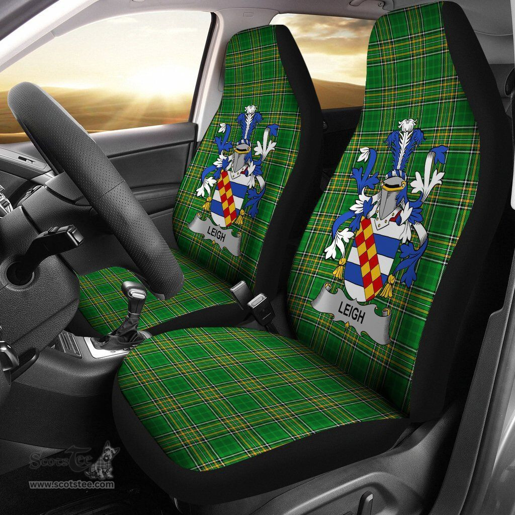 Irish Leigh or McLaeghis Coat of Arms Family Crest Ireland Car Seat Cover Irish National Tartan Irish County Car Seat Cover