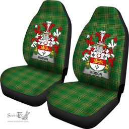 Irish Rodon or Rodden Coat of Arms Family Crest Ireland Car Seat Cover Irish National Tartan Irish County Car Seat Cover