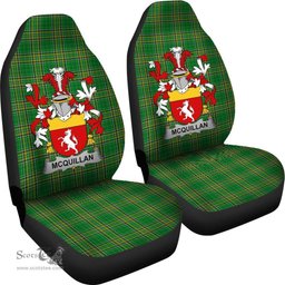 Irish McQuillan Coat of Arms Family Crest Ireland Car Seat Cover Irish National Tartan Irish County Car Seat Cover
