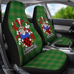 Irish Micklethwait Coat of Arms Family Crest Ireland Car Seat Cover Irish National Tartan Irish County Car Seat Cover